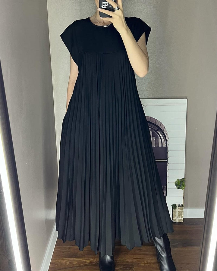 Sofija | Elegantiško kirpimo klostuota maxi suknelė