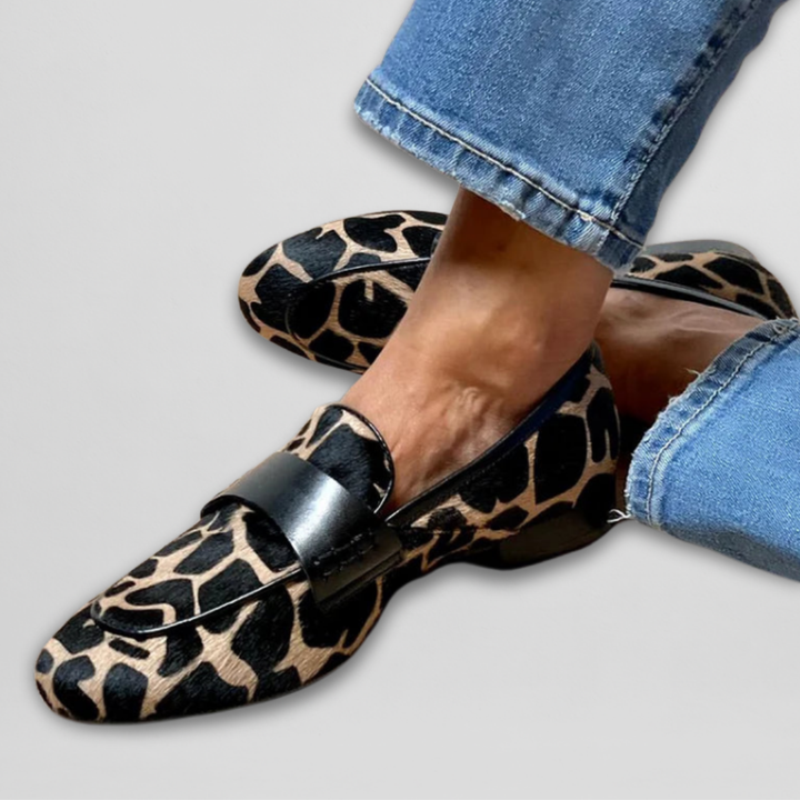 Katie | Ortopediniai leopardo rašto loaferiai