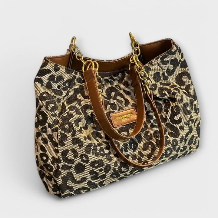 Krista | Leopardo formos medžiaginis krepšys