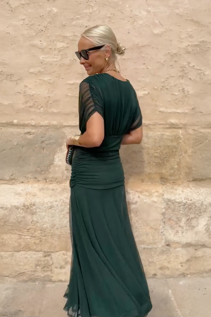 Louise | Elegantiška Maxi vakarėlio suknelė su V kaklo