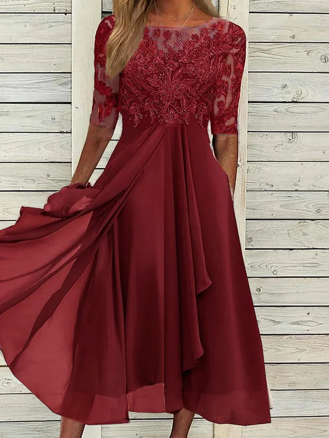 Puck | Elegantiška midi suknelė iš Lace