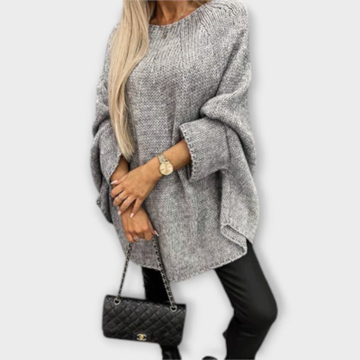 Izabelė | Elegantiškas moteriškas megztinis apvaliu kaklu