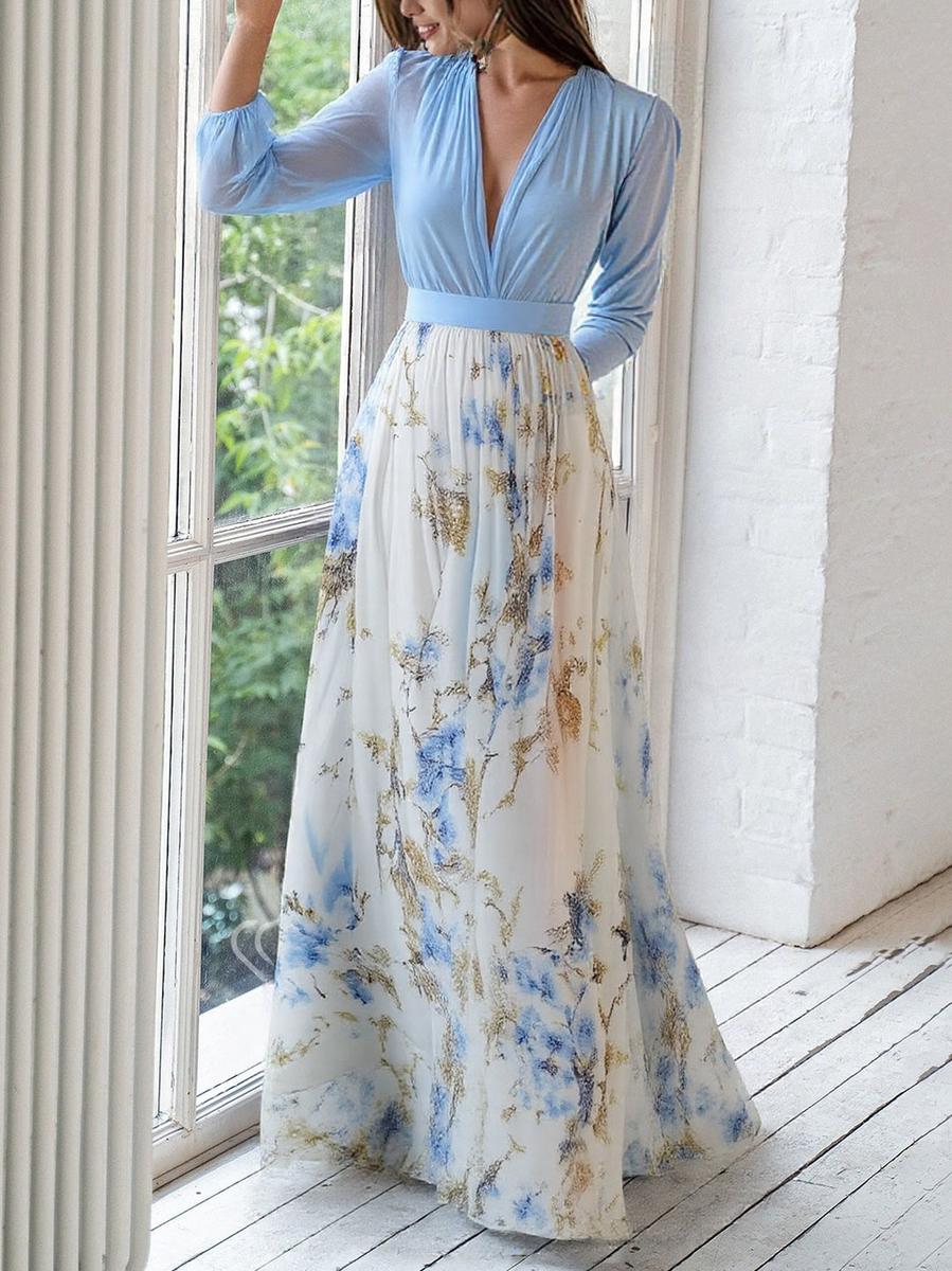Namas | Gėlėta elegancijos suknelė