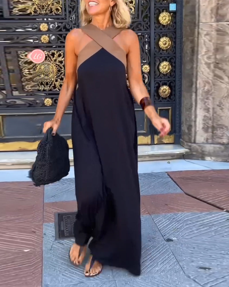 Serena | Suknelė kryželiu kaklu