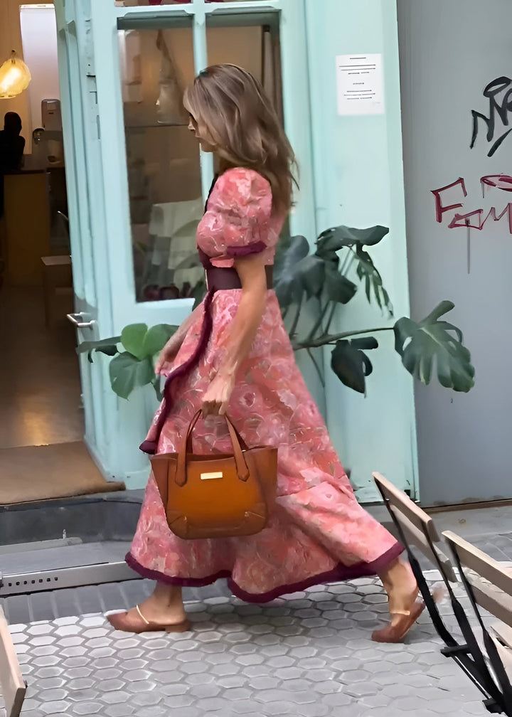 Šarlotė | Elegantiška rožinė Maxi suknelė