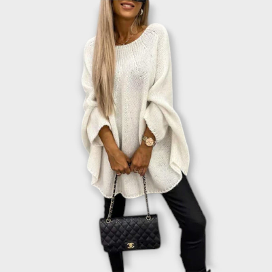 Izabelė | Elegantiškas moteriškas megztinis apvaliu kaklu