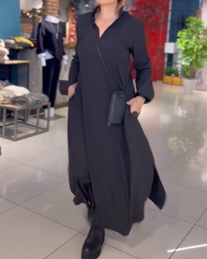 Ieva | Retro Vibe laisvai priglundanti maxi suknelė
