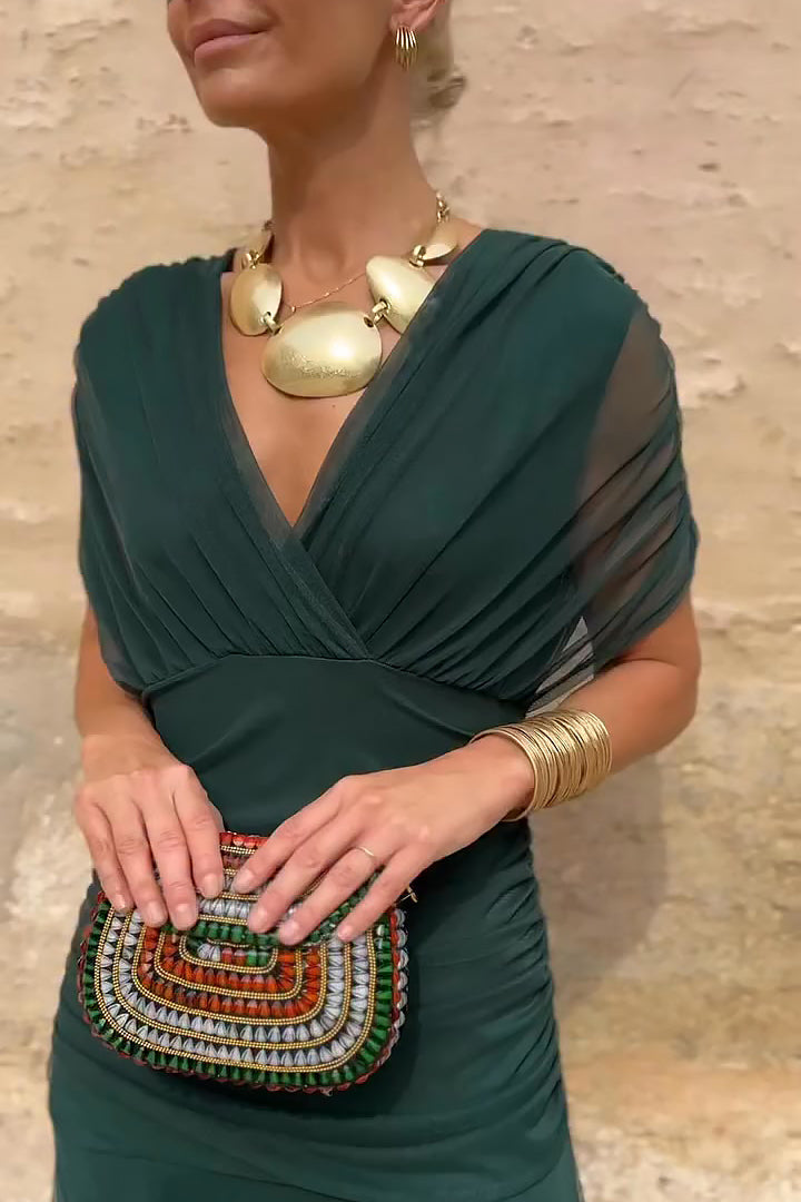 Louise | Elegantiška Maxi vakarėlio suknelė su V kaklo