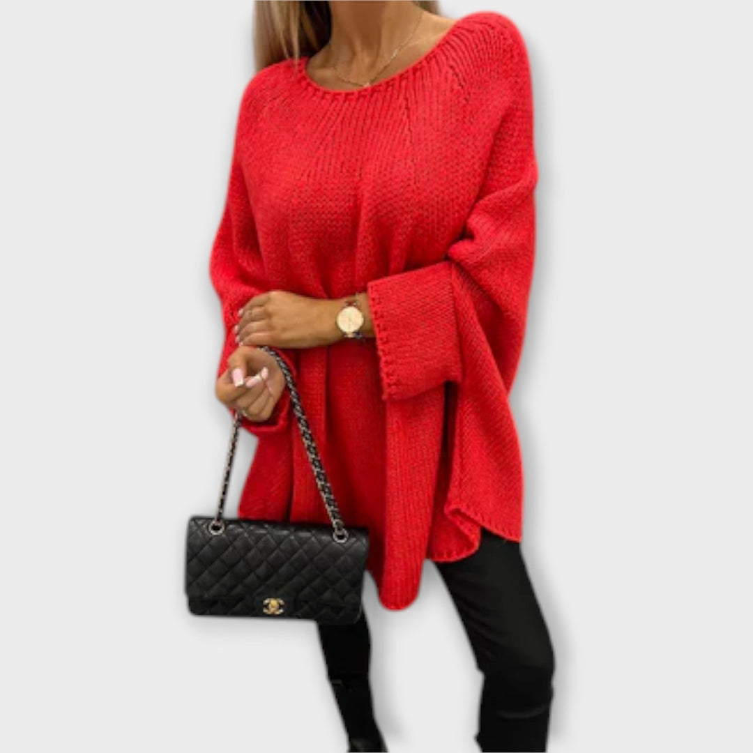Izabelė | Elegantiškas moteriškas megztinis apvaliu kaklu