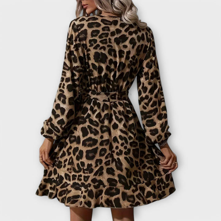 Beatriz | Leopardo rašto trumpa suknelė