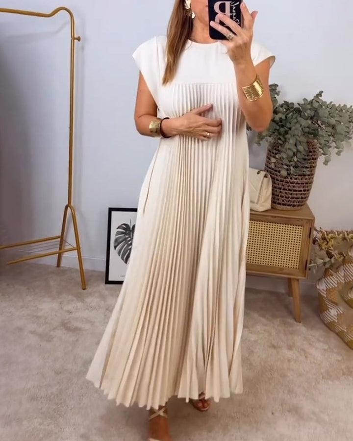 Sofija | Elegantiško kirpimo klostuota maxi suknelė