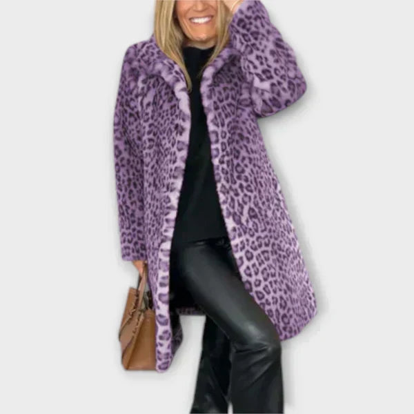 Džesika | Paltas su leopardo raštu