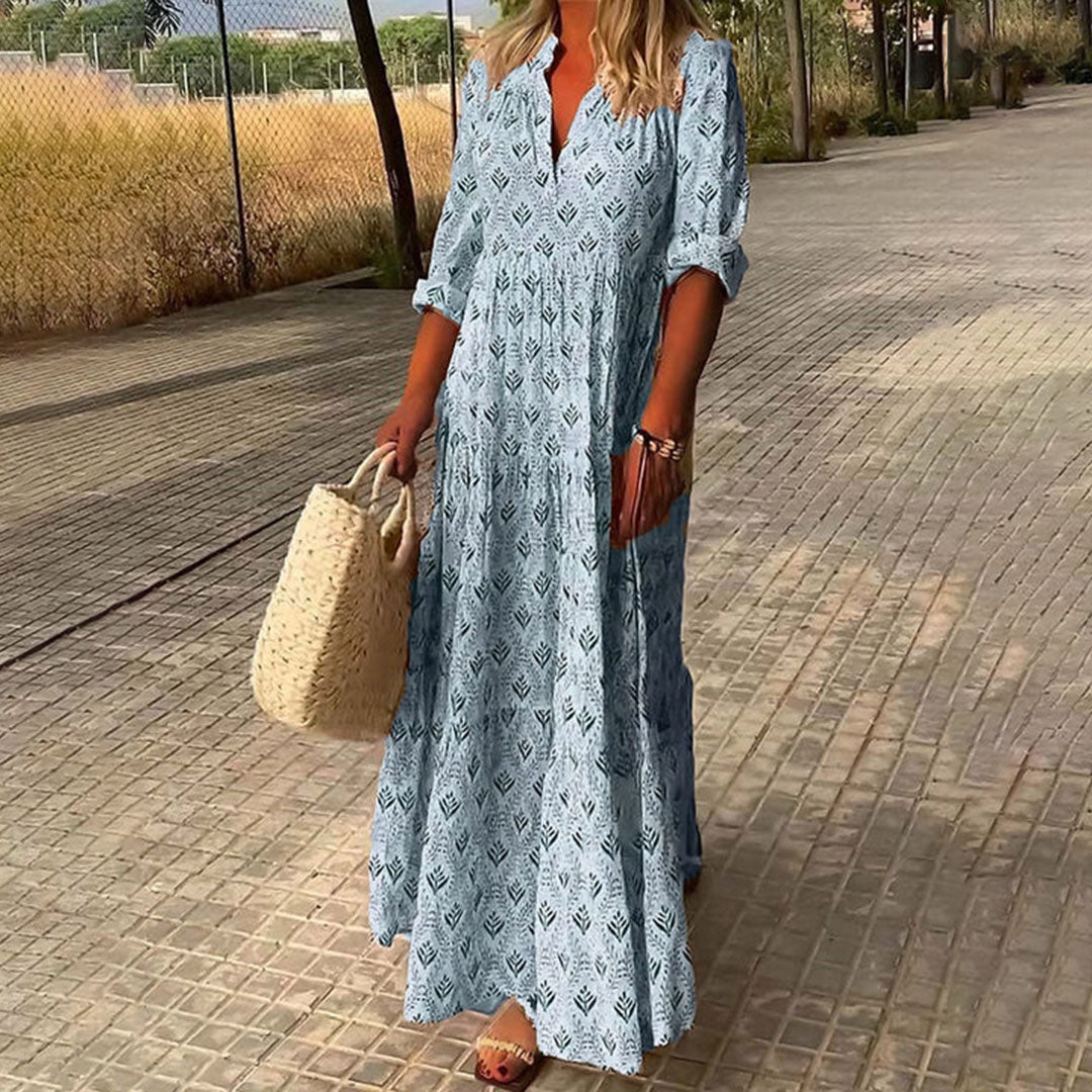 Nora | Elegantiška Boho Maxi suknelė