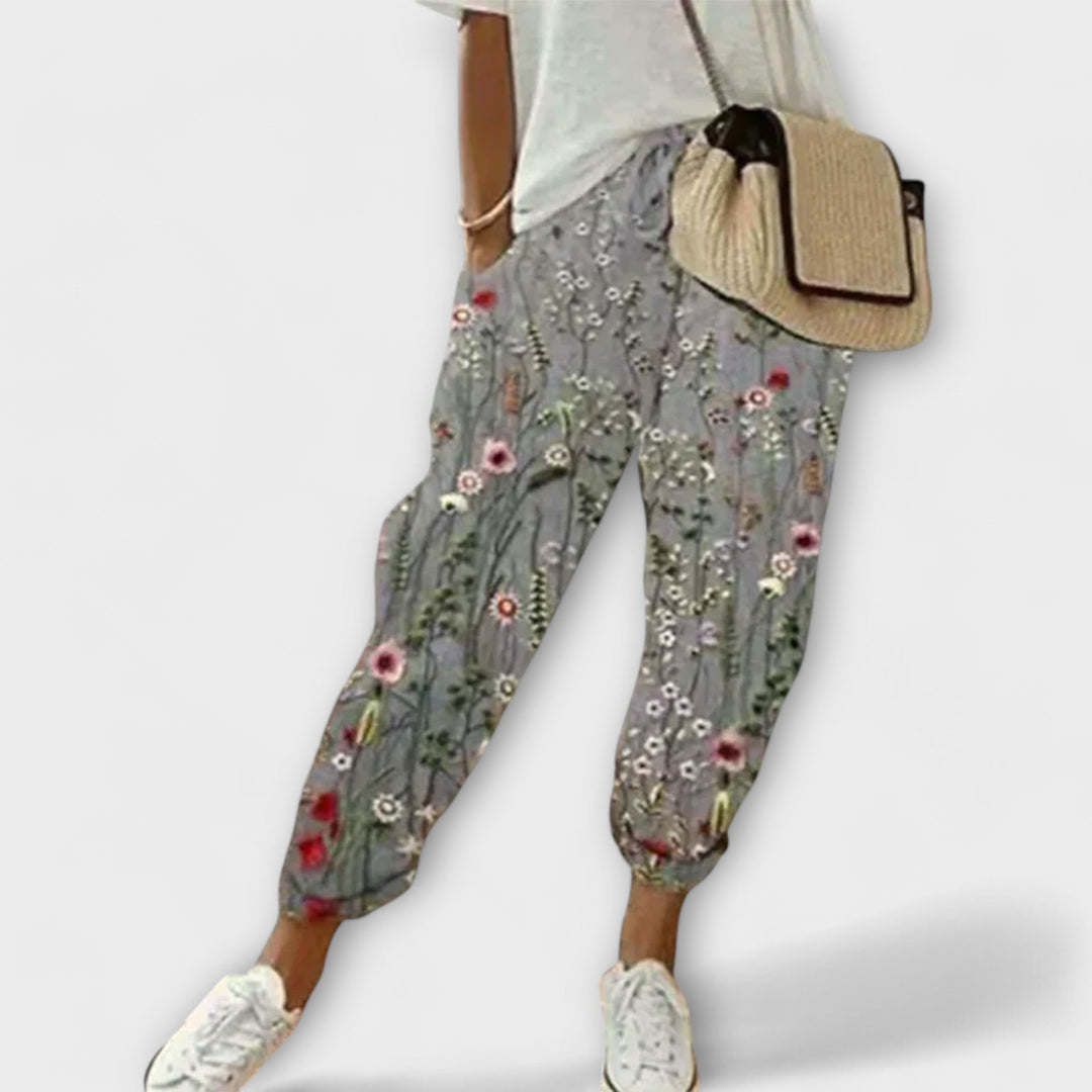 Burga - Patogios kelnės iš medvilnės ir lino