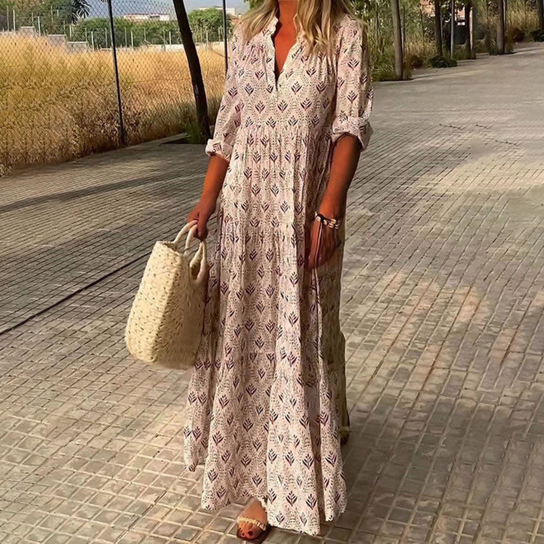 Nora | Elegantiška Boho Maxi suknelė