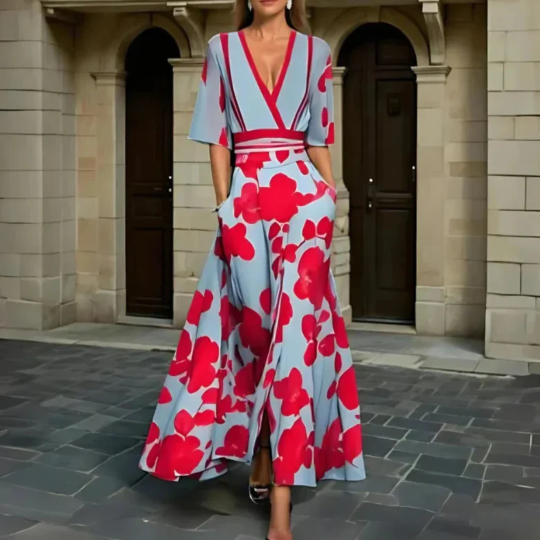 Michelle | Elegantiška suknelė su gėlėmis