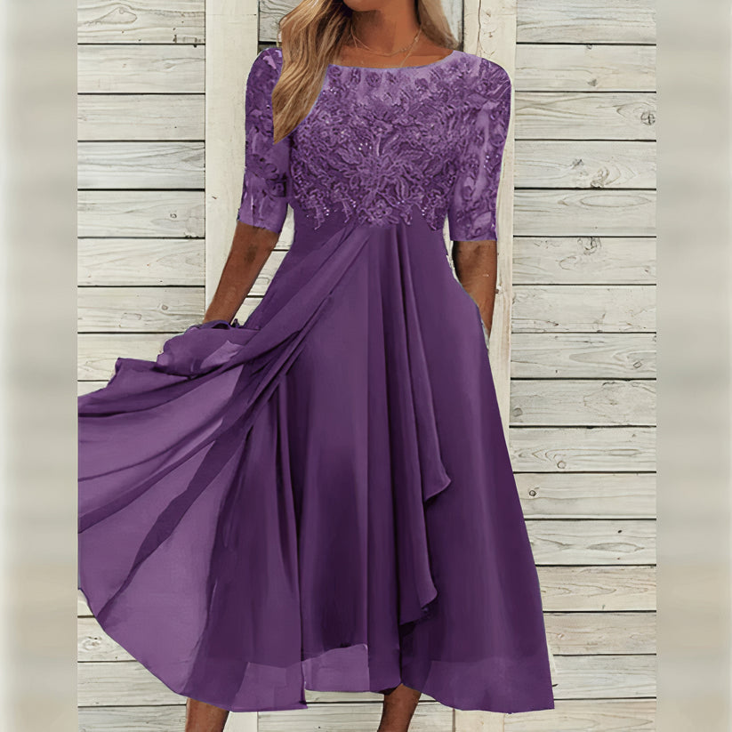Puck | Elegantiška midi suknelė iš Lace