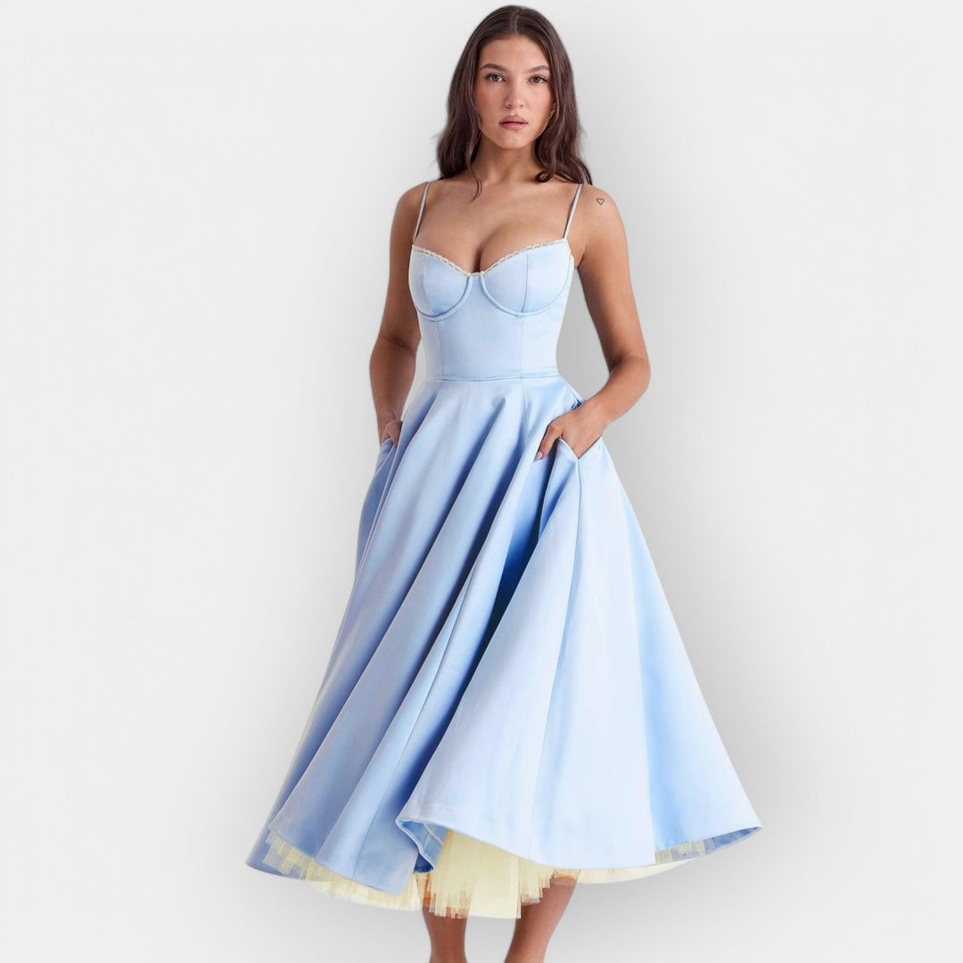 Olivija | Elegantiška midi suknelė su linija