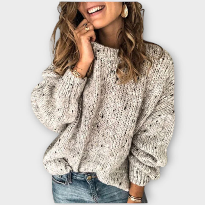Eileen | Jauki retro sidabrinė megzta kepurė