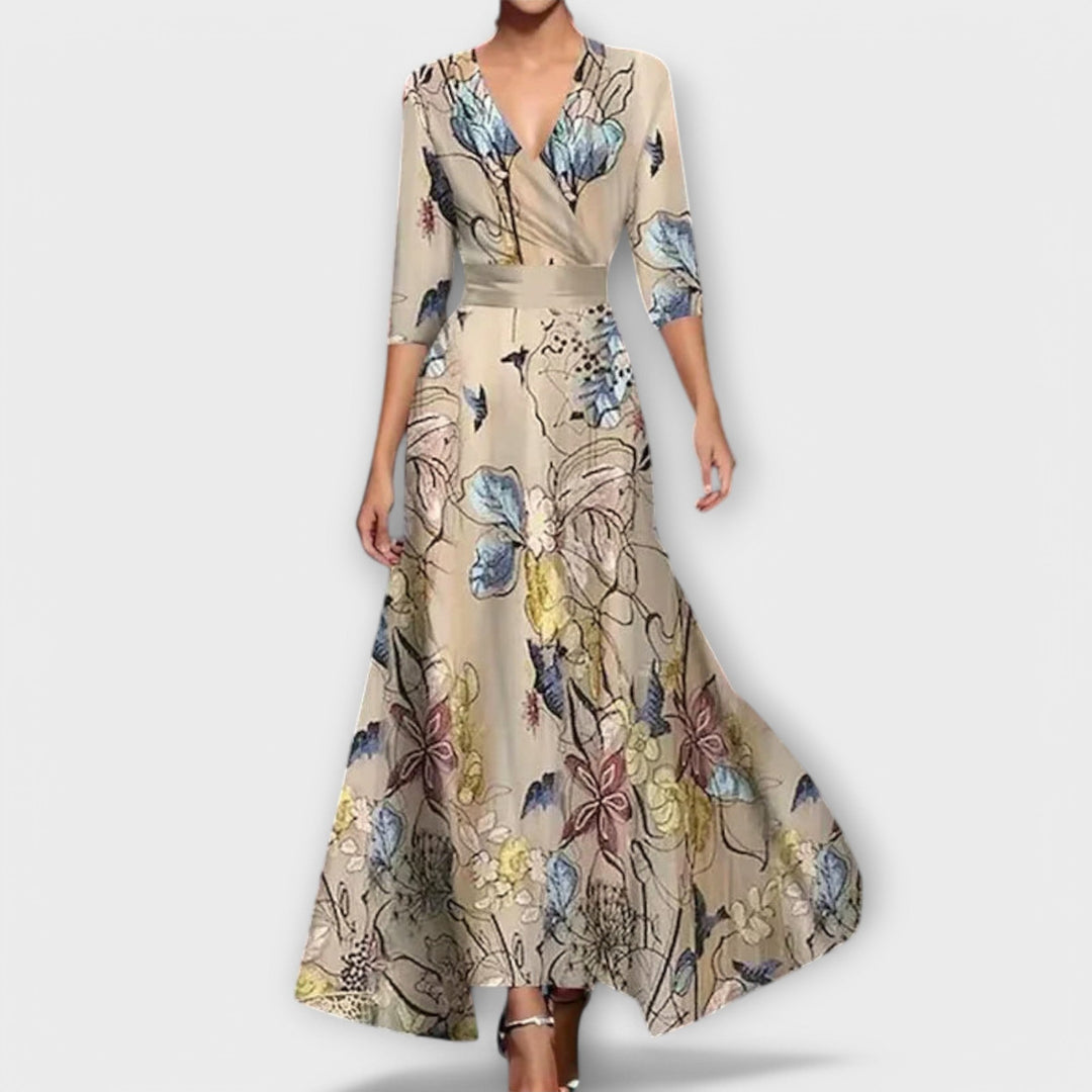 Inês | Moteriška suknelė elegantiškomis rankovėmis
