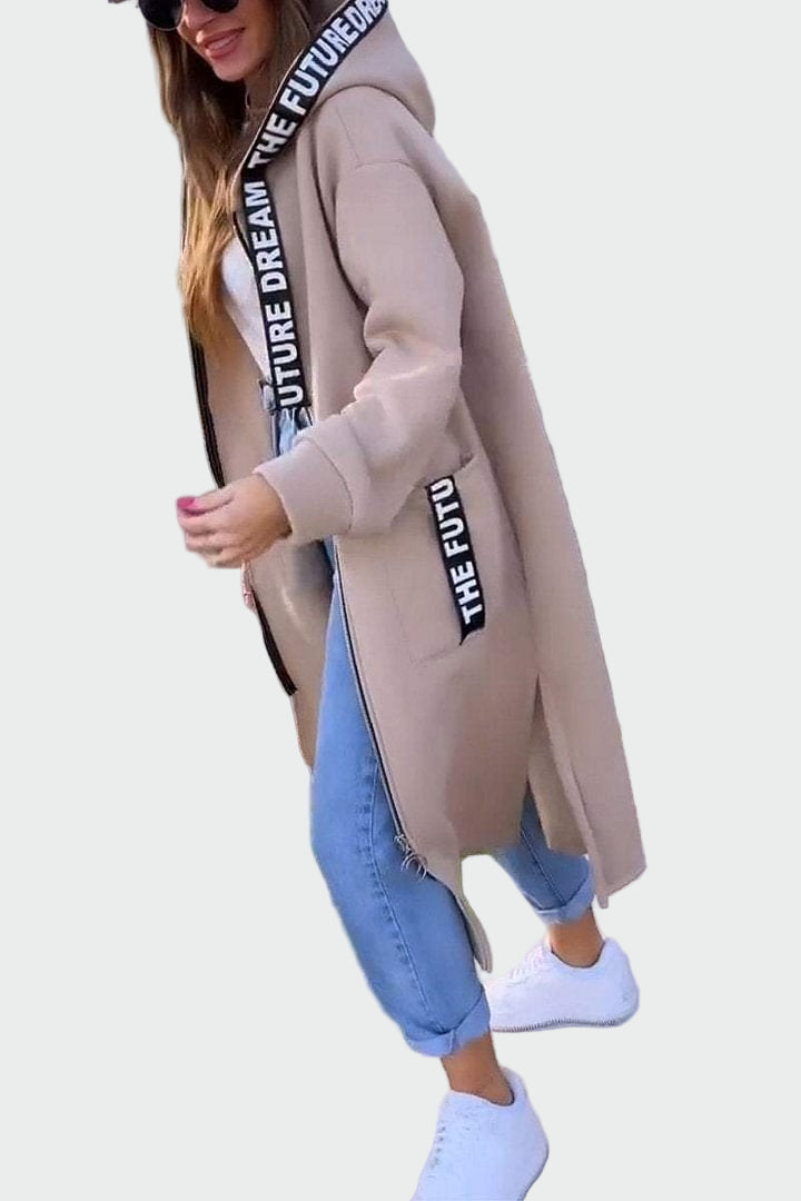 Miglė | Ilgas paltas su gobtuvu