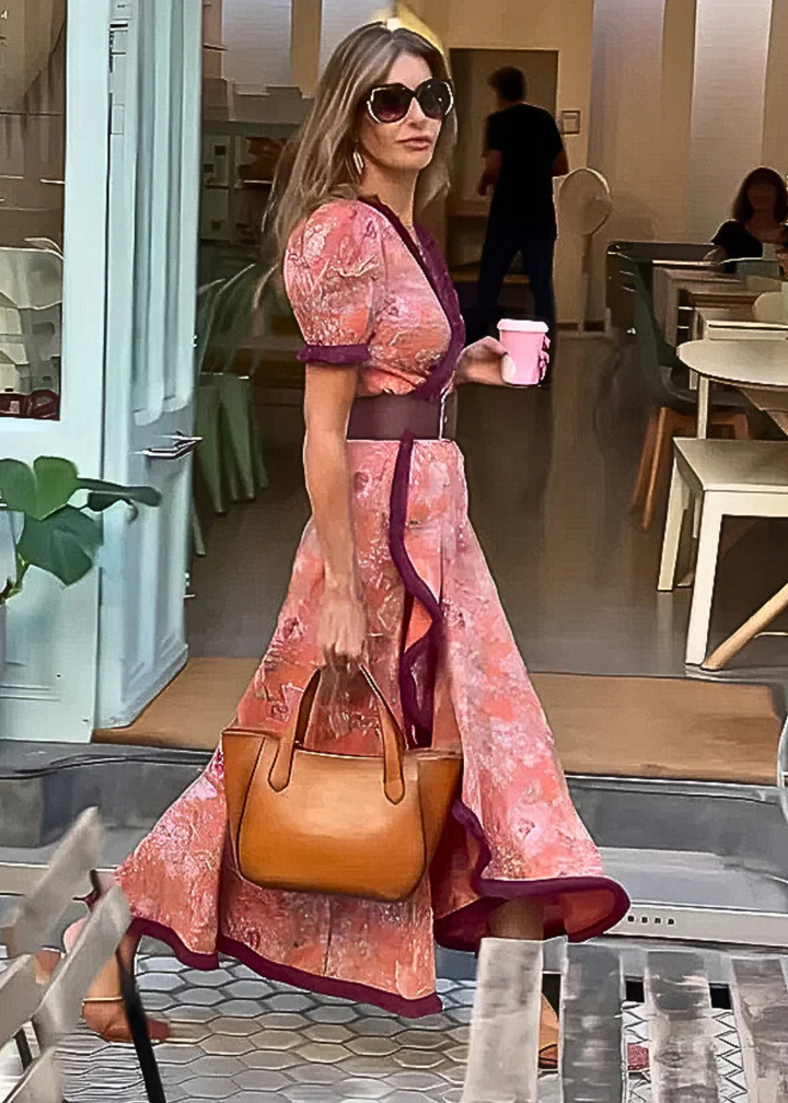Šarlotė | Elegantiška rožinė Maxi suknelė