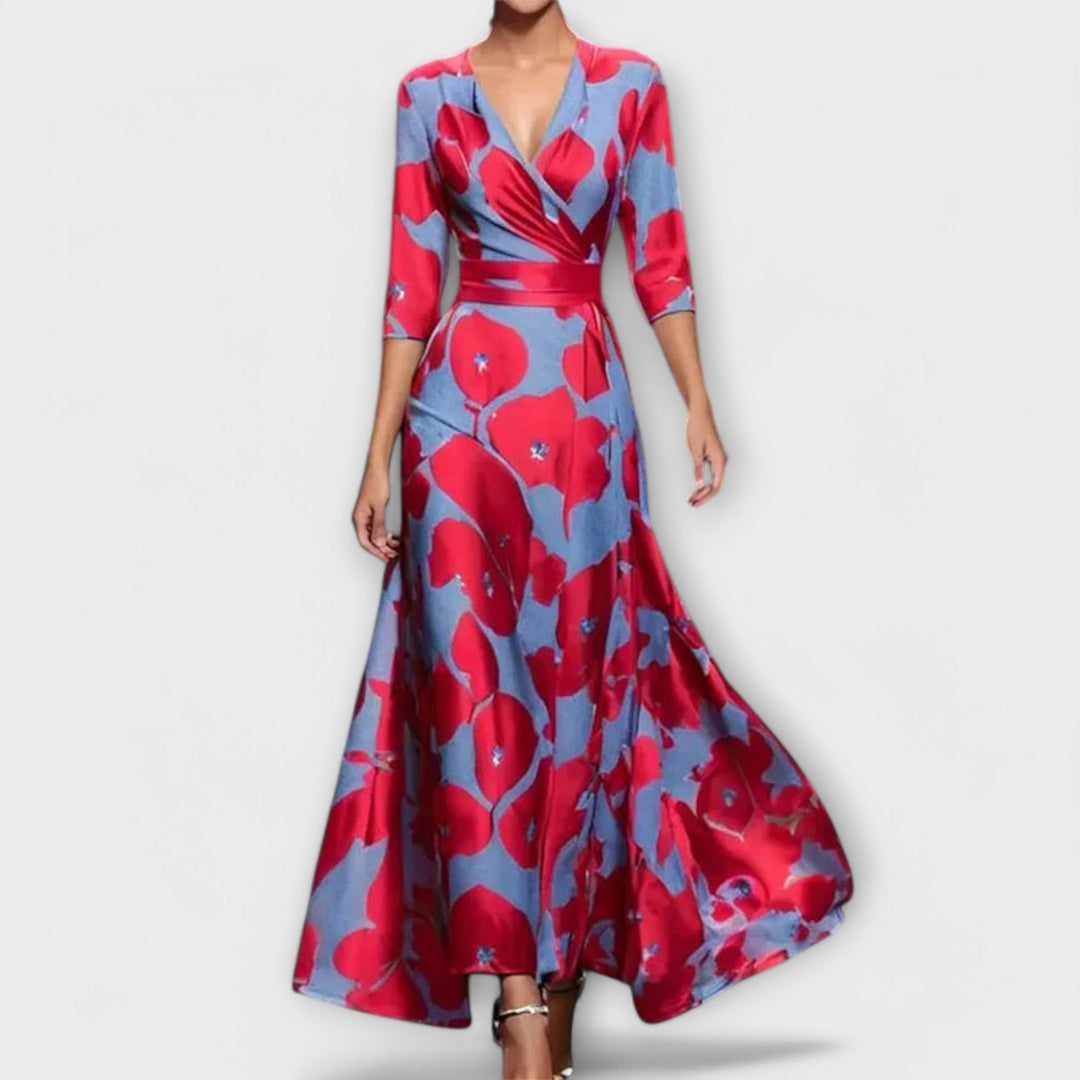 Inês | Moteriška suknelė elegantiškomis rankovėmis