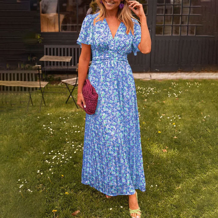 Amelija | Elegantiška gėlėta Maxi suknelė