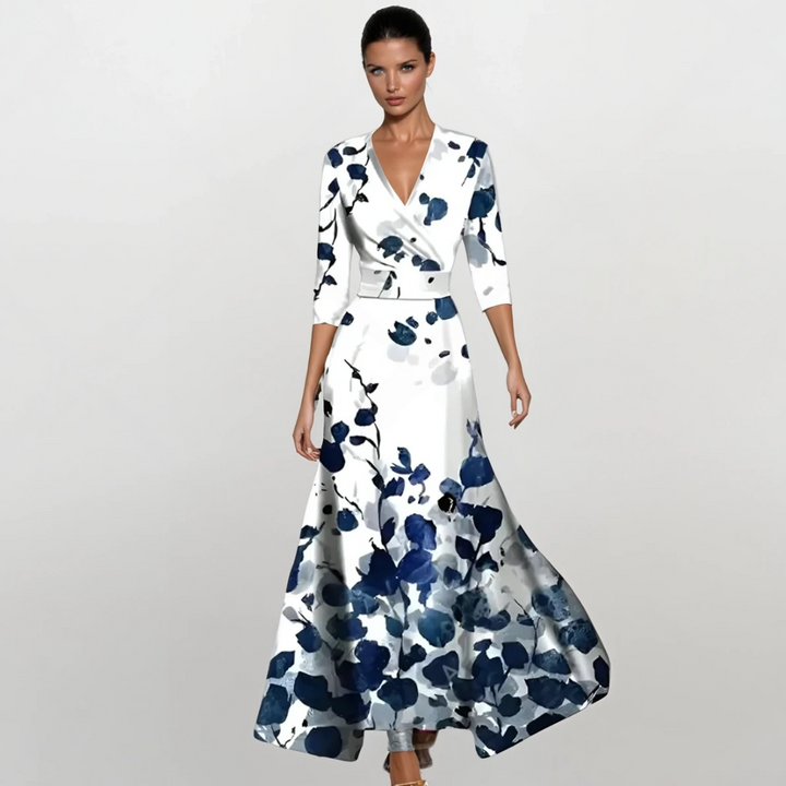 Inês | Moteriška suknelė elegantiškomis rankovėmis